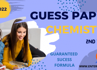 Chemistry 12 - GUESS PAPER 2022