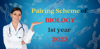 Pairing Scheme of BIOLOGY 1st year 2023