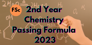 2nd Year Chemistry Passing Formula 2023
